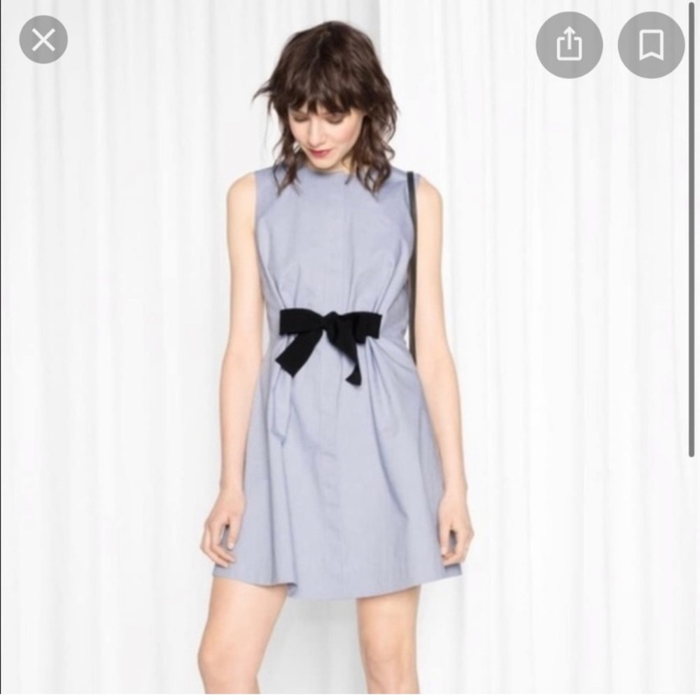 & Other Stories Adjustable Waist Dress Front Bow size 2